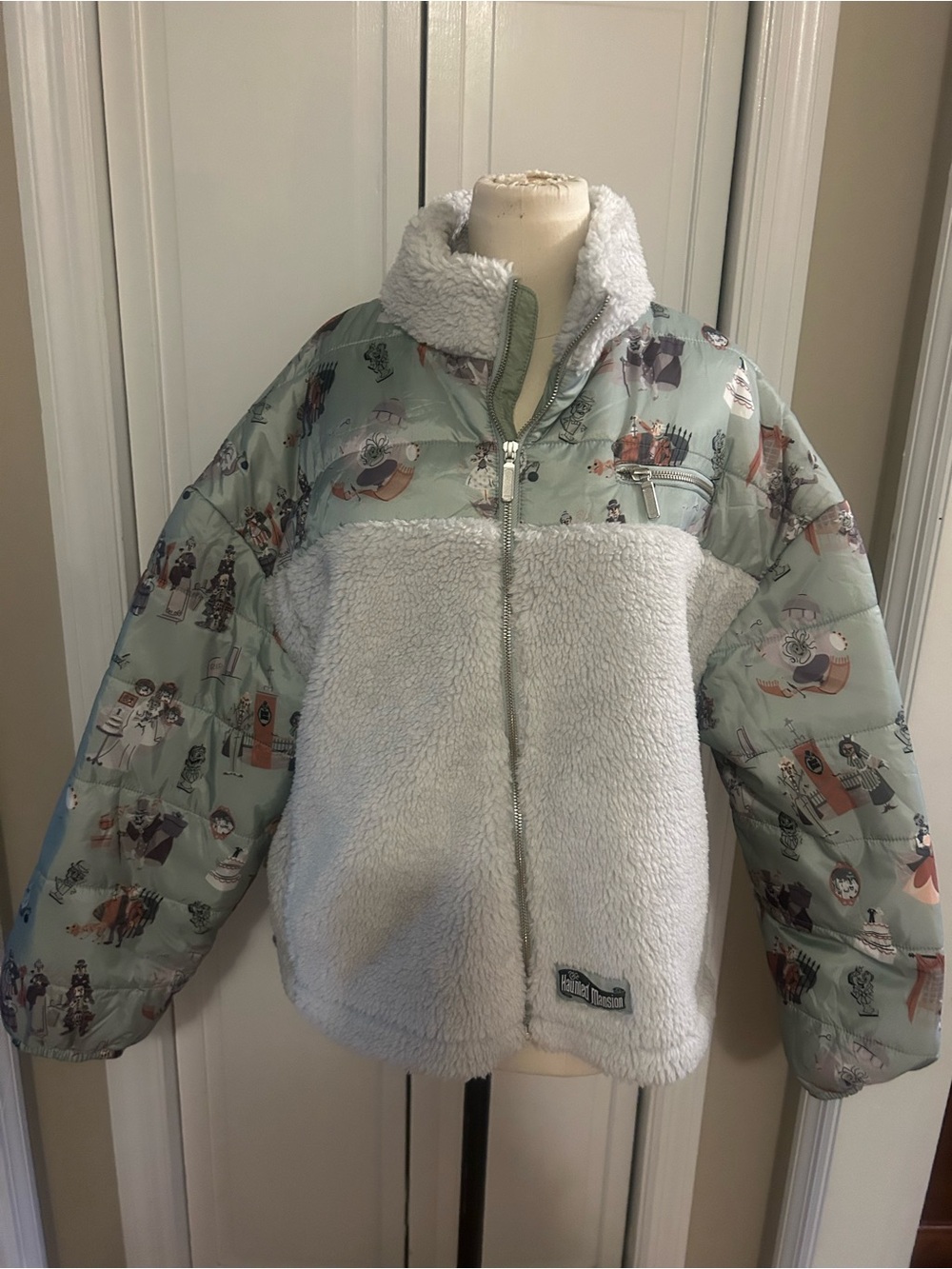 Disney Haunted Mansion Sherpa full zip jacket puffer
